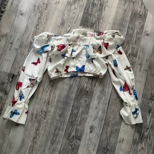 Butterfly print shirt